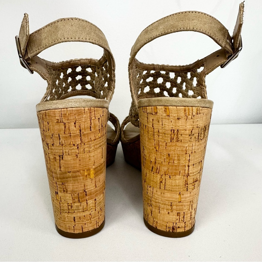 Mix No. 6 Wedge Heel Sandals Jesper Crochet Woven Cork Women’s Size 8.5M - Picture 8 of 11